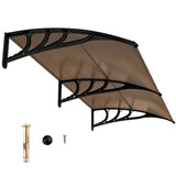 ZNTS Outdoor Overhang Awning for Sunlight Rain Snow Wind Protection 82845059