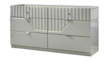Modern Style 6- Drawer Dresser Made with Wood in Gray B009P155260