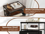 3-Drawer Fabric Storage Cabinet - Removable Foldable Drawers, Industrial Wood Top, Metal Frame with 51249504