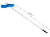 5.6 m 5-Section Extendable Roof Snow Rake Aluminum Pole, PP Blue Wheeled Shovel Head 57153459