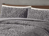King/Cal King Ruched Fur Down Alternative Comforter Set B035129369