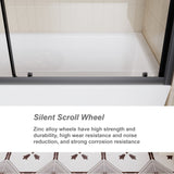 60.in W x 62.in H Single Sliding Shower for Bathtub, 1/5 inch Thick Clear Tempered Glass Shower W3048P353712