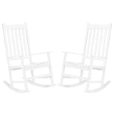 ZNTS 68.5*86*115CM Square Wooden Rocking Chair White 67747455