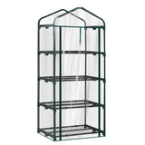 4 Tier Mini Greenhouse with PVC Cover & Roll-Up Zipper Door, Portable Waterproof Greenhouse for 31843627