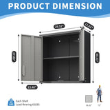 ZNTS Metal Wall-Mounted Tool Storage Cabinet with Locking Door and 1 Shelf 1 Opened Drawer for Garage 10688530