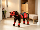 Kids Ride on Horse Toy Age 3-8 Press to Neigh, Equipped with Saddle & Stirrups 72697870
