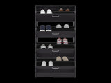 Kobuk 4 Door Shoe Rack, 4 Shelves, Black Wengue B097P480476