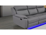 Blanche Grey Reclining Sofa with LED Lights B201P412064