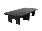 Modern Black Wooden Nesting Coffee Table Set, 70.86" Extendable Splicing Center Table for Living W2295P365033
