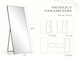 64"x21" Rectangle Full Length Mirror, Full Body Standing Mirror Floor Mirror, Black 25413333