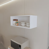 Hard Rock Wall Cabinet in Melamine with Open Storage, Black B128P244995