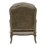 Formal Luxury Accent Chair Plush Cushion Seat and Back Carving Solid Wood Textured Fabric B011P255728