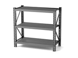 3-Tier Industrial Shelving Rack - 47in, Heavy Duty Steel Shelving Unit Adjustable, 51.2" W*23.6" 28824879