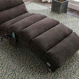 COOLMORE Linen Massage Chaise Lounge Indoor with Remote Control,Ergonomic Electric Massage Long W39539626