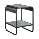 Raziela Concrete Gray & Black Finish End Table B2726P244954
