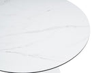 ZNTS TULIP DINING TABLE ,Dia. 106cm ROUND, WHT, MARBLE WHT, 1pc per ctn 65205784