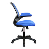 ZNTS Mesh Task Office Chair with Flip Up Arms, Blue 11465606