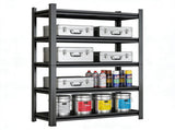 5 Tier Storage Shelves, 2200LBS Adjustable Metal Shelving Unit, Black, Needs Assembly 74632589