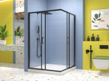 Sliding shower door, with 1/4" tempered glass, 34.625 in. x 72 in. Frame Neo-Angle Pivot Shower W2122P225441