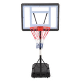 ZNTS HY-B064S Portable Movable Swimming Pool PVC Transparent Backboard Basketball Stand 91694053