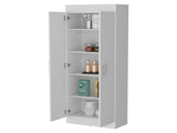 White 5-Shelf Storage Pantry Cabinet B062P175200