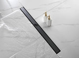 36 Inch Offset Linear Drain with Reversible Flat & Tile Insert Cover, 304 Stainless Steel W2287P480795