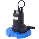 1/3 HP Automatic Swimming Pool Cover Pump 120 V Submersible with 3/4 Check Valve Adapter 2500 GPH W465127592