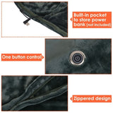 USB Heated Blanket Electric Heated Blanket Heated Poncho Shawl Wrap Throw with Zipper Washable for 41370166