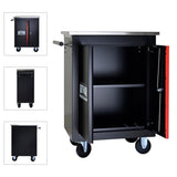 DOUBLE-DOOR CLAPBOARDl MULTI-FUNCTION TOOL CART--BLAK&RED W1102P245240