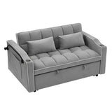 ZNTS 55.51 inch versatile foldable sofa bed in 3 lengths, modern sofa sofa sofa velvet pull-out bed, W2353P151787