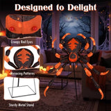 52" Large Halloween Spider Decoration with 80 LED Lights - Weatherproof Metal & Fabric Spider with 42961266