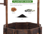 Outdoor Reinforced And Anticorrosive Wooden Wishing Well Flowerpot 51945815