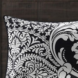 7 Piece Cotton Printed Comforter Set Black King B03597262