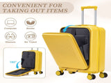 14"/20" 2 pcs/set in ABS Spinner Wheel Luggage, with Combination Lock and Front Opening Design, 14" 12454681