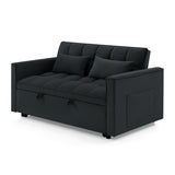 54.33 inch versatile foldable sofa bed in 3 lengths, modern sofa sofa sofa velvet pull-out bed, W2353P252430
