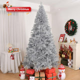7 FT Artificial Christmas Tree, Unlit Hinged Christmas Pine Tree with 1250 Branch Tips and Sturdy 27089939