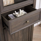 Tall Storage Cabinet, Freestanding Cabinet Glass Door and Shelves, Sideboard cabinet, Cabinet W2275P206603