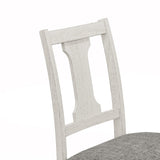 Tannen Set of 2 White and Gray Dining Side Chair B061P182979