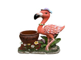 Outdoor Garden Sculpture Flamingo Flower Pot Planter - Unique Yard Statue Decoration, Interesting W5398P454683