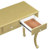 Luxury Makeup Vanity Desk with Oval Mirror, 3-Drawer Dressing Table for Jewelry Storage, Elegant N844P292481G