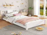 Twin Size Platform Bed Frame Headboard, Solid Wood Low Profile Platform Bed Frame, Floor Bed W1580P438797