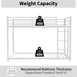 ZNTS Metal Twin over Twin Bunk Bed/ Heavy-duty Sturdy Metal/ Noise Reduced/ Safety Guardrail/No Box W1935P182607