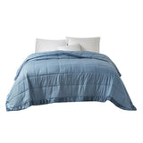 Oversized Down Alternative Blanket with Satin Trim B03598524