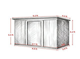9' x 4' Metal Tool House, Outdoor Storage Shed with Double Lockable Doors for Backyard, Patio, Lawn 87082917