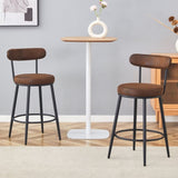 Fashionable and Comfortable - Two Sets Of Rrgonomic High Leg Bar Chairs, With Brown Technology W1151P279691