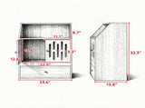 Pet Food Storage Cabinet Dog Feeding Station, with 2 Elevated Bowls & Slow-Feed Mat for Dogs & Cats 56619351