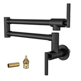 Pot Filler Faucet - Wall Mount Kitchen Sink Faucet Folding Stretchable with Single Hole Two Handles, W1243P262651
