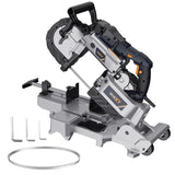 Band Saw with Lightweight Aluminum Base, 10 Amp 5 Inch Deep Cut Bandsaw, Variable Speed Handheld T3177P305060