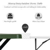 Picnic Table Bench Set Green 87099332