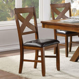 Espresso and Walnut Side Chair with X-Shape Back B062P209225